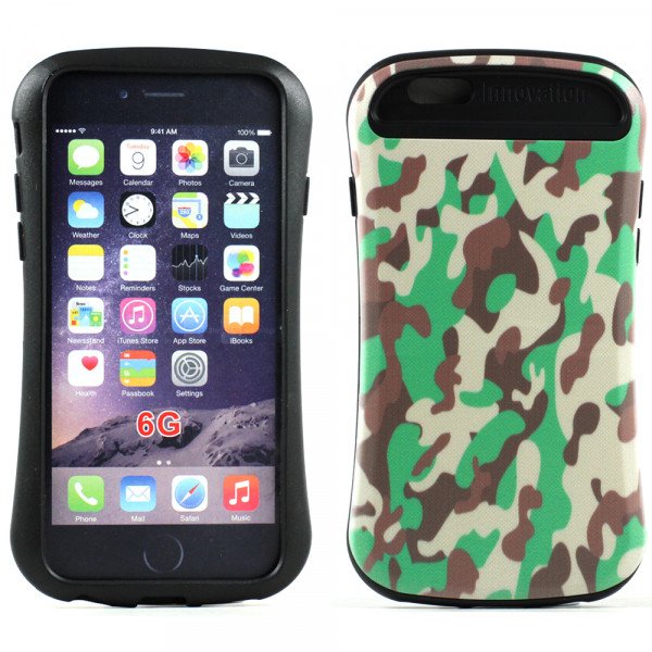 Wholesale Apple iPhone 6 4.7 Design Candy Shell Hybrid Case (Camouflage Green)